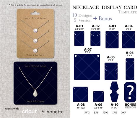 Necklace Card Template